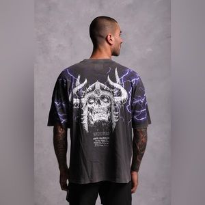 ABOVE US "PREMIUM VINTAGE" OVERSIZED TEE IN WOLF GRAY